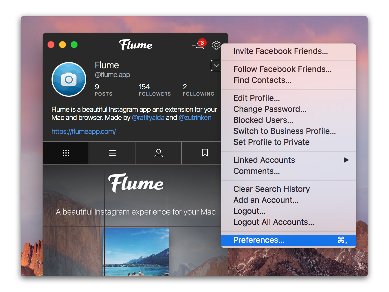 Скриншот Flume