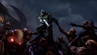 Doom 2016 end credit demon mountain (Wallpaper Engine)