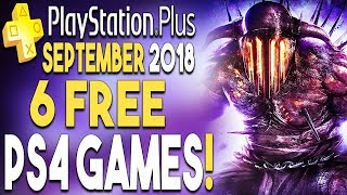 PS+ SEPTEMBER 2018 - 6 FREE PS4 GAMES! (PlayStation Plus September 2018)