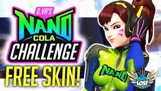 D.Va Nano Cola Challenge! FREE SKIN! - Overwatch