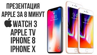 iPhone 8, iPhone 8 Plus и iPhone X: презентация Apple за 8 минут на русском.