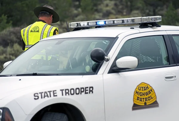Государства Trooper полицейский автомобиль — стоковое фото